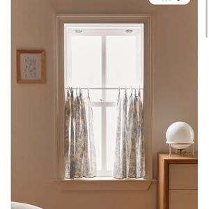 urban outfitters Solid White + Floral Patterned Curtains